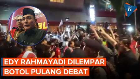 Rombongan Edy Rahmayadi-Hasan Dilempar Botol Saat Pulang Debat