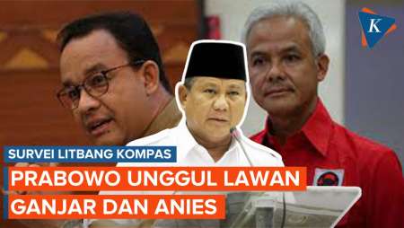 Survei Litbang Kompas: Prabowo Unggul “Head to Head” Lawan Ganjar dan Anies