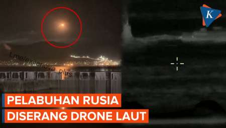 Kota Pelabuhan Rusia Diserang Drone Laut Ukraina