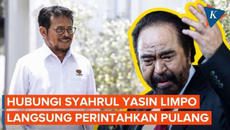 Berhasil Hubungi Mentan Syahrul Yasin Limpo, Surya Paloh Beri Perintah Balik ke Indonesia