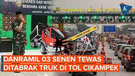 Danramil 03/Senen Tewas Ditabrak Truk di Tol Cikampek