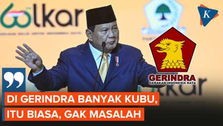 Prabowo Santai Akui di Gerindra Ada Banyak Kubu