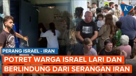 Di Tengah Sirene, Warga Haifa Berlari ke Shelter Berlindung dari Serangan Iran