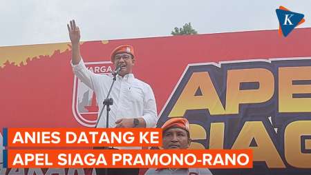 Momen Anies Turun Gunung Hadir di Apel Siaga Pramono-Rano