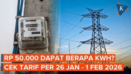 Harga Token Listrik 26 Januari-1 Februari 2026, Beli Rp 50.000 Dapat Berapa kWh?