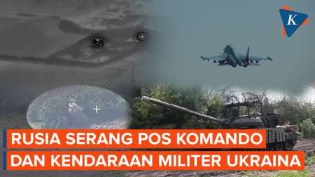 Detik-detik Rusia Hancurkan Pos Komando dan Puluhan Kendaraan Militer Ukraina