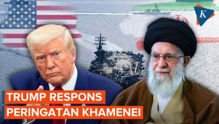 Trump Balas Peringatan Khamenei, Sebut Kapal-kapal Terkuat Di Dunia "Kepung" Iran