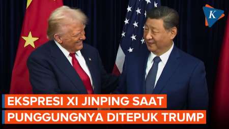 Ekspresi Xi Jinping Saat Punggungnya Ditepuk Trump