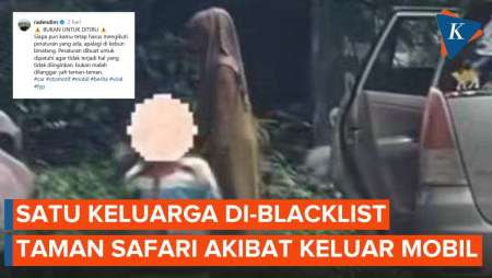 Keluar dari Mobil di Area Satwa Taman Safari, Satu Keluarga Kena “Blacklist”