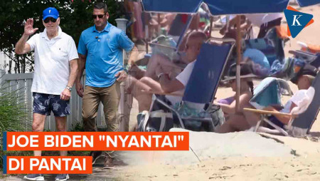 Joe Biden Bercelana Pendek di Pantai, Liburan Bareng Keluarga