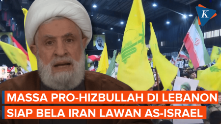 Dukung Iran Lawan AS-Israel, Pendukung Hizbullah Berunjuk Rasa Di Lebanon