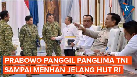Prabowo Kumpulkan Menhan, Panglima, Dan Kepala Staf TNI Jelang HUT RI, Ada Apa?
