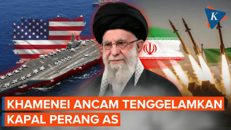 Murka! Khamenei Ancam Tenggelamkan Kapal Perang AS