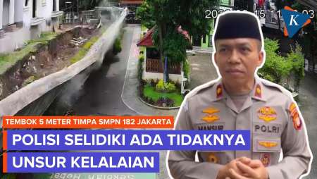 Tembok Sepanjang 65 Meter Timpa SMPN 182 Jakarta, Polisi Usut Dugaan Kelalaian