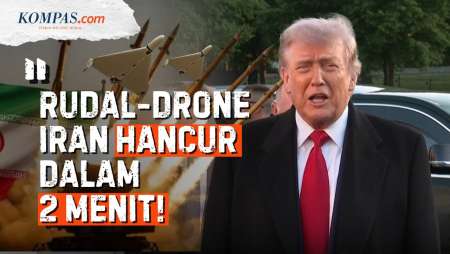 Trump Klaim Iran Tembakkan Rudal-Drone, tapi Hancur dalam Dua Menit