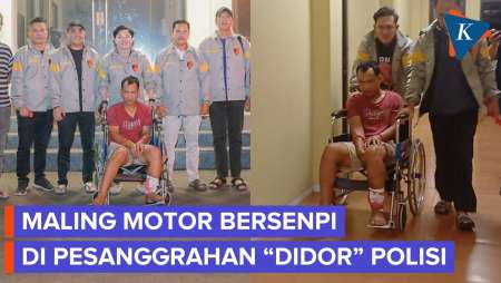 Detik-detik Maling Motor Bersenpi Ditangkap, Kaki Ditembak Berujung Pakai Kursi Roda
