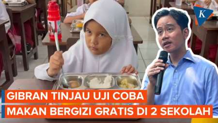 Momen Wapres Gibran Tengok Uji Coba Makan Bergizi Gratis di SDN dan SLB 