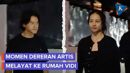 Momen Dion Wiyoko, Maudy, Dan Anya Geraldine Melayat Ke Rumah Vidi Aldiano