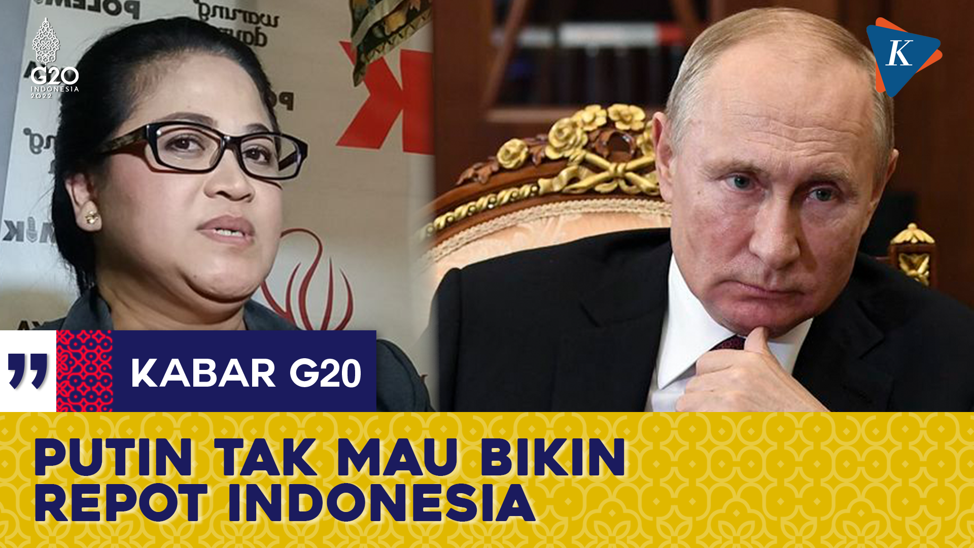 Pengamat Menilai Putin Tak Ikut KTT G20 agar Tak Membebani Indonesia