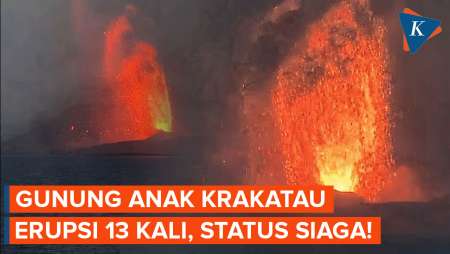 Gunung Anak Krakatau Kembali Erupsi, Status Siaga