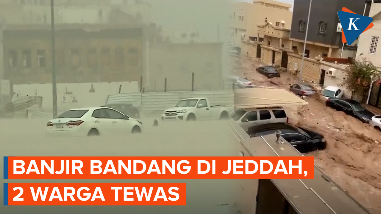 Penampakan Jeddah Arab Saudi Saat Diterjang Banjir Bandang, Jalan Seperti Sungai