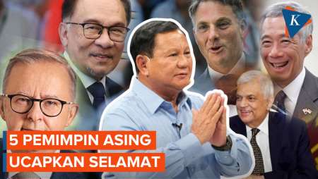 5 Pemimpin Negara Ucapkan Selamat untuk Prabowo Lewat Telepon