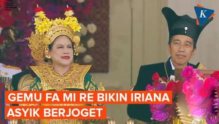 Atraksi Helikopter TNI AU Senam Gemu Fa Mi Re Bikin Iriana Jokowi Asyik Joget