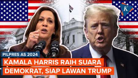 Kamala Harris Raih Nominasi Presiden dari Partai Demokrat, Siap Maju Pilpres AS Lawan Trump