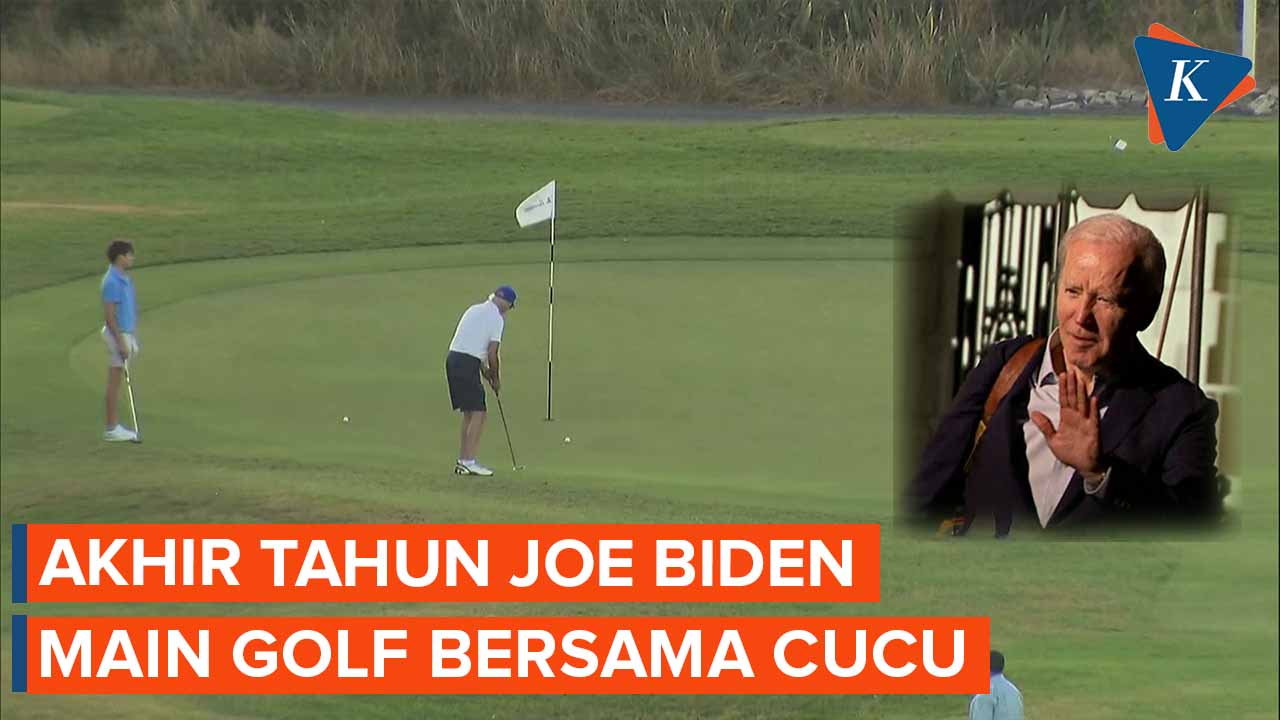 Joe Biden Nikmati Akhir Tahun Bermain Golf Bersama Cucu
