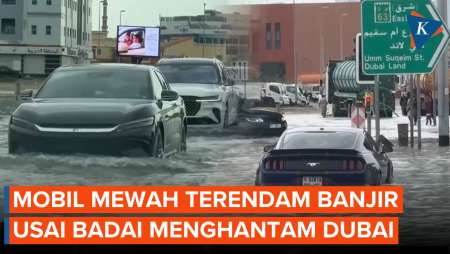 Potret Dubai Dihantam Badai Dan Banjir, Mobil Mewah Terendam Di Jalanan