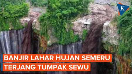 Detik-detik Banjir Lahar Semeru Terjang Wisata Tumpak Sewu