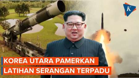 Korea Utara Pamerkan Latihan Serangan Terpadu, Libatkan Rudal, Drone, dan Artileri