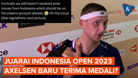 Viktor Axelsen Belum Terima Hadiah Indonesia Open, PBSI Akui Sudah Transfer ke BWF