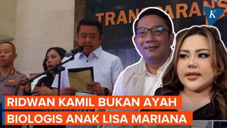 DNA Tak Identik, Ridwan Kamil Bukan Ayah Biologis Anak Lisa Mariana