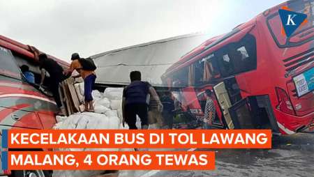 Kecelakaan Bus Angkut Pelajar di Tol Malang, 4 Orang Tewas, Ada Korban Terjepit