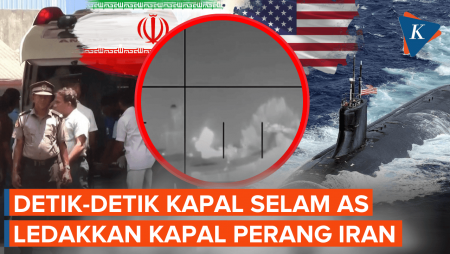 Kapal Selam AS Ledakkan Kapal Perang Iran Hingga Tenggelam Di Samudera Hindia