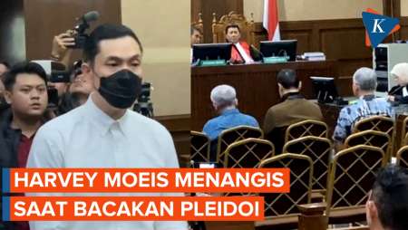 Bacakan Pleidoi, Harvey Moeis Menangis Saat Mengingat Sandra Dewi