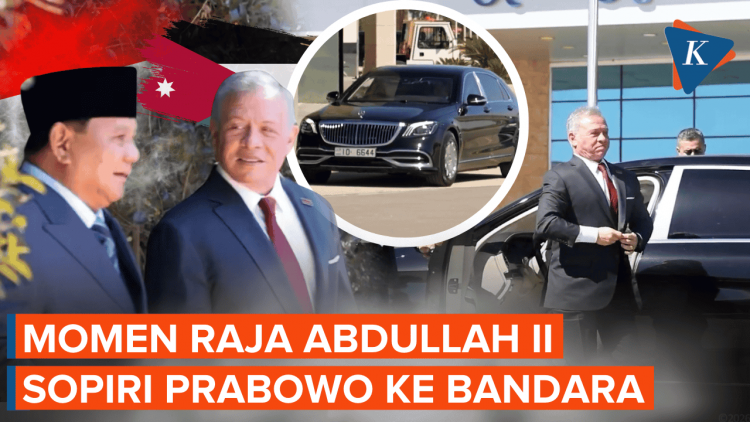 Video: Penampakan Raja Abdullah II Sopiri Prabowo Menuju Bandara Yordania