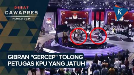 Petugas KPU Jatuh, Gibran Langsung Datang Menolong