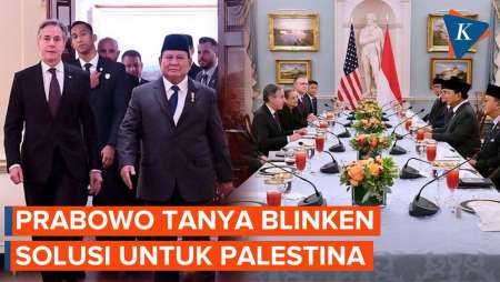 Makan Malam dengan Menlu AS, Prabowo Tanyakan Solusi untuk Palestina