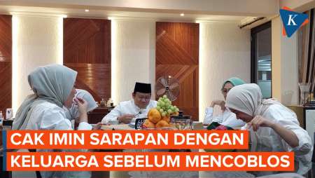 Momen Cak Imin Sarapan Bersama Keluarga Sebelum Mencoblos