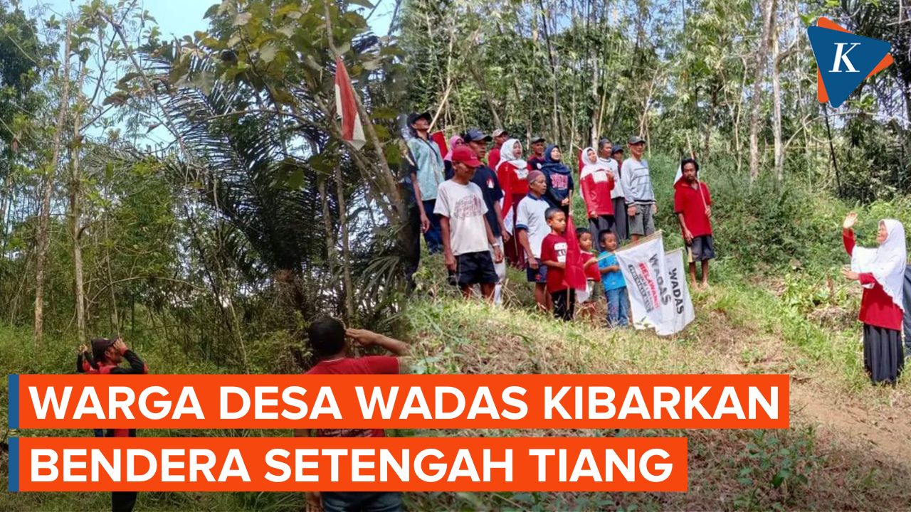 Warga Desa Wadas Kibarkan Bendera Setengah Tiang di Hari Kemerdekaan RI ke-77