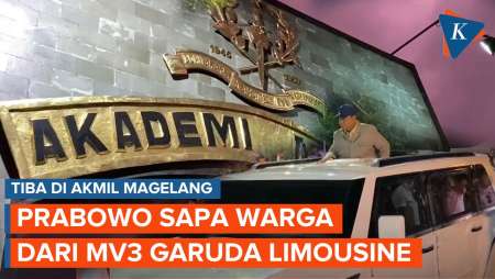 Prabowo Tiba di Akmil Magelang, Sapa Warga dari MV3 Garuda Limousine