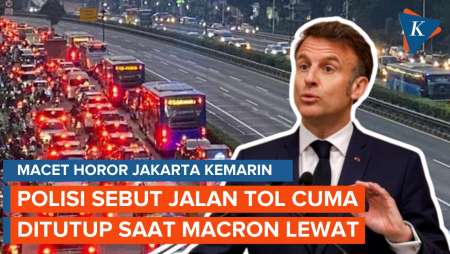 Polda Metro Akui Tutup Jalan Tol Saat Rombongan Macron Melintas, tapi...
