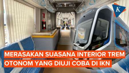 Merasakan Suasana Interior Trem Otonom yang Diuji Coba di IKN