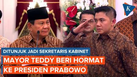 Momen Mayor Teddy Hormat ke Prabowo Usai Ditunjuk Jadi Sekretaris Kabinet