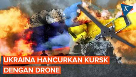 Pasukan Ukraina Serang Kota Kursk di Rusia dengan Drone