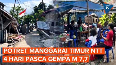 Potret NTT 4 Hari Pasca Gempa: Warga Bertahan Di Tenda Darurat, Evakuasi Tim SAR Berlanjut