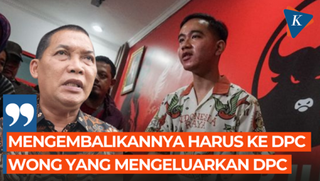 PDI-P Menduga Gibran Kembalikan KTA ke DPP, Seharusnya ke DPC