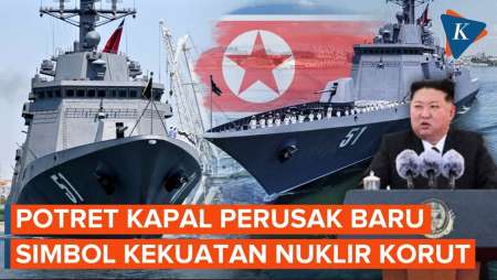 Penampakan Kapal Perang Terbaru Korut, Mampu Angkut Senjata Nuklir!